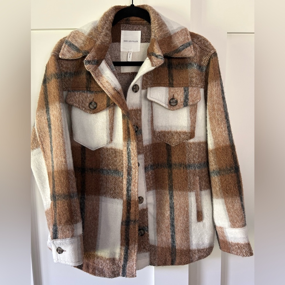 Avec Les Filles Women's Checkered Utility Jacket